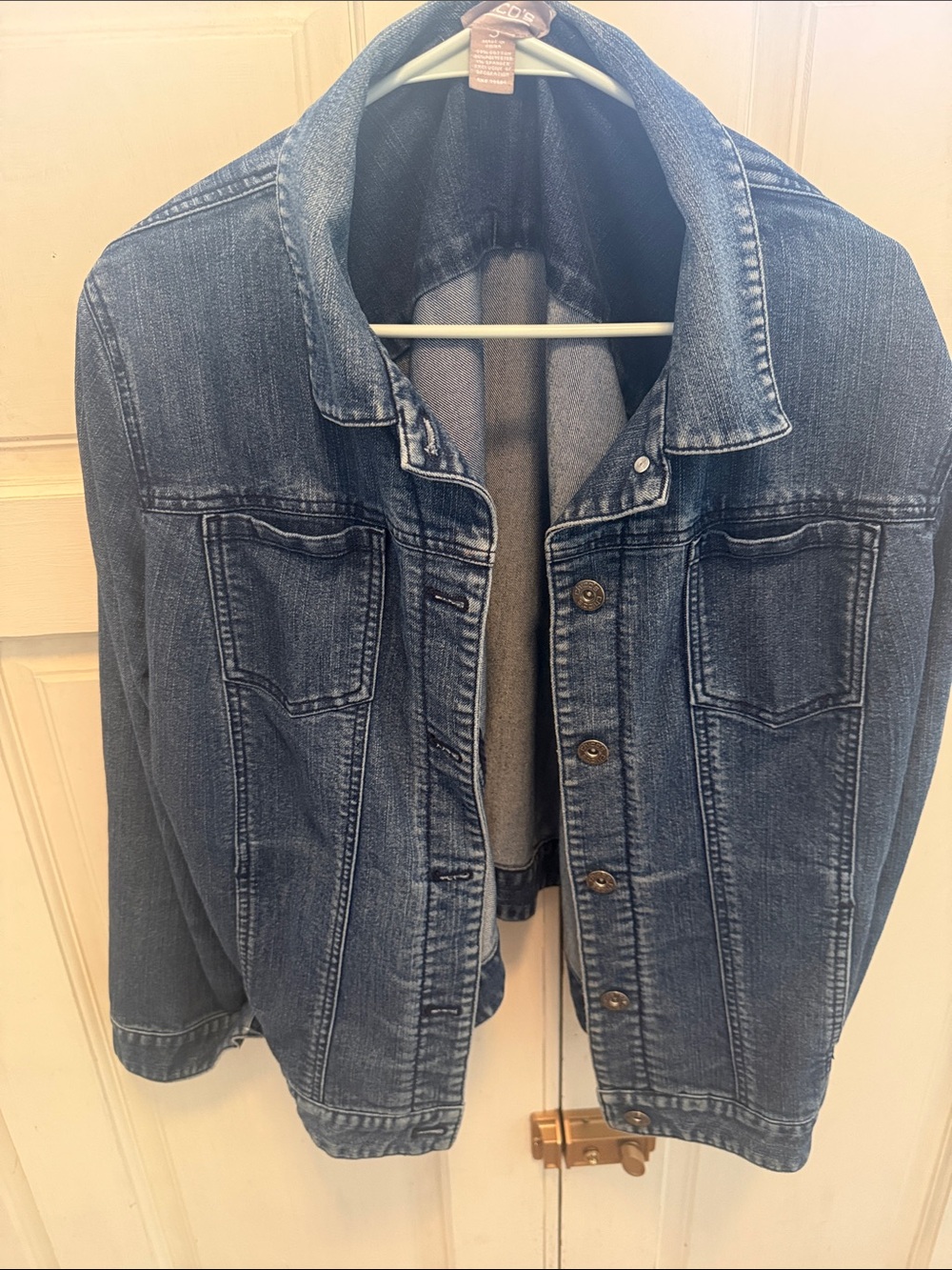 Chico's Dark Blue Denim Jean Jacket